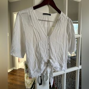 Abercrombie & Fitch Ivory Button-Down Blouse